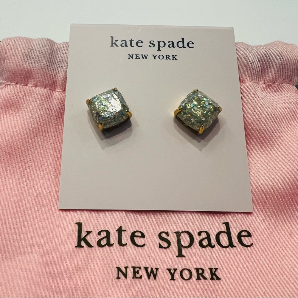 NWT- NEVER WORN- Kate Spade Glitter Stud Earrings- Original Price $22.00